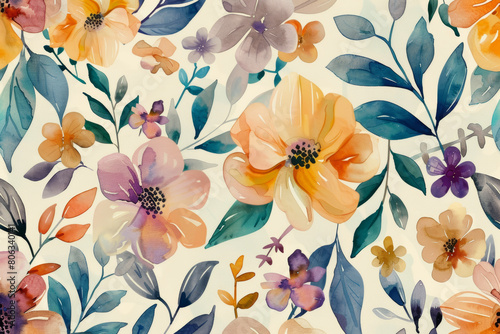 Elegant Watercolor Floral Pattern Design