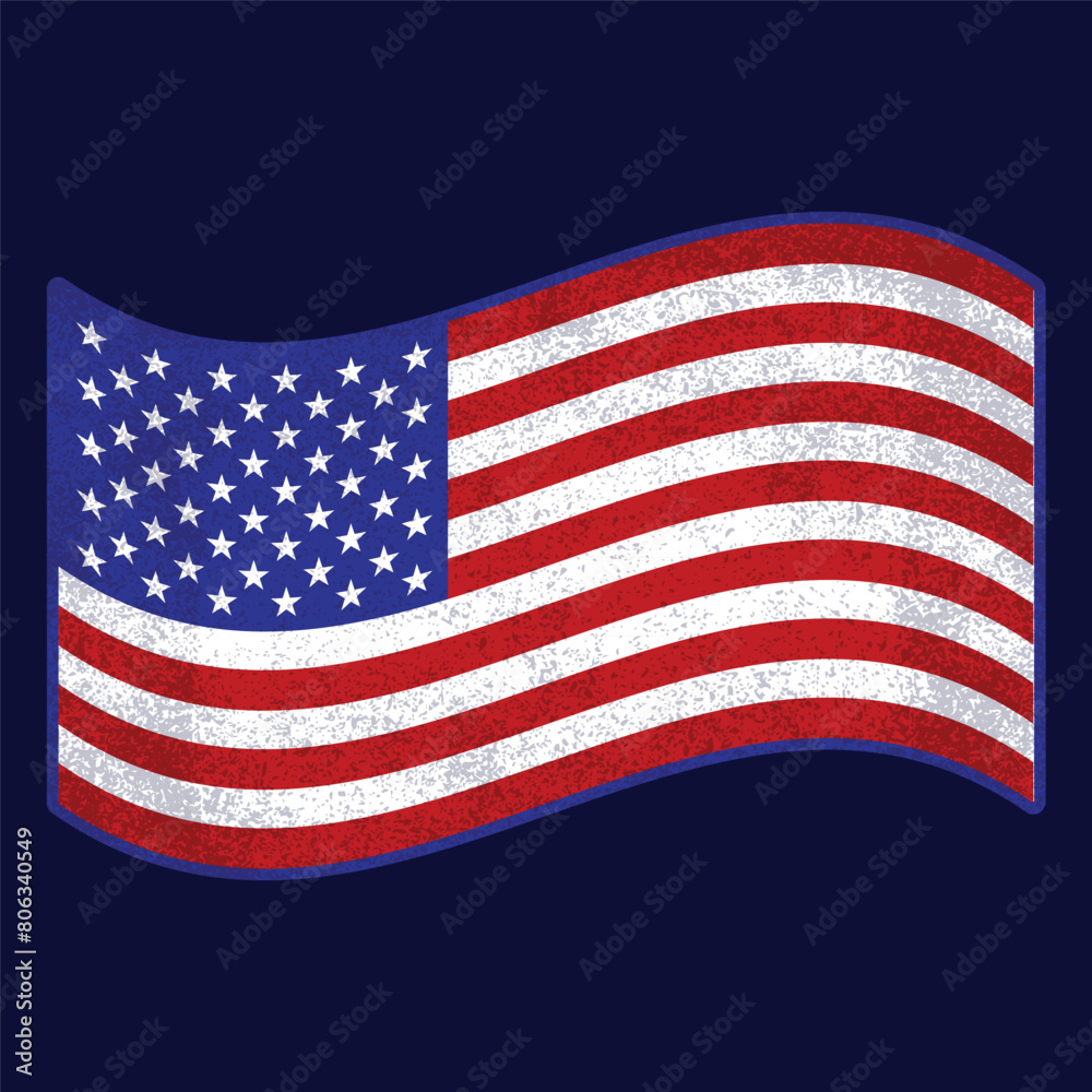 Grunge American flag. Vector flag of USA Grunge American flag. Vector flag of USA