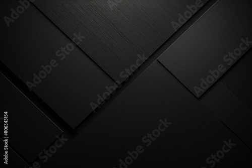 Black color square pattern on banner with shadow abstract black geometric background with copy space modern minimal concept empty blank  photo