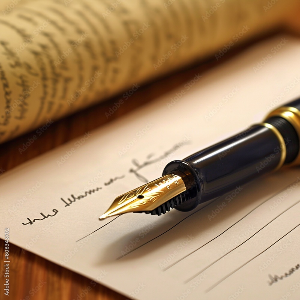 Fototapeta premium Contract Convergence: Penning the Pact