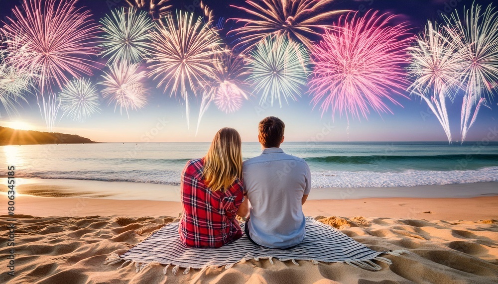 Fototapeta premium couple on the beach