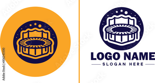 trampoline icon Bounce mat Springboard Jumping pad flat logo sign symbol editable vector
