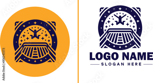 trampoline icon Bounce mat Springboard Jumping pad flat logo sign symbol editable vector