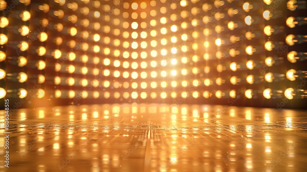 Naklejka premium Colorful shining glowing disco wall wallpaper background