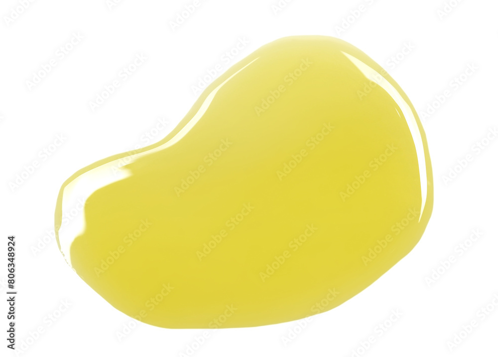 Extra virgin olive oil puddle isolated on white, clipping path