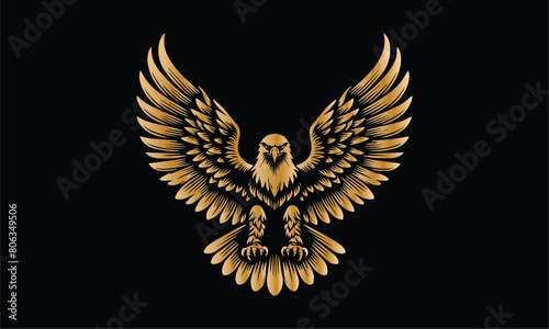gold eagle with wings