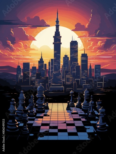 Urban Chessboard Serenade photo