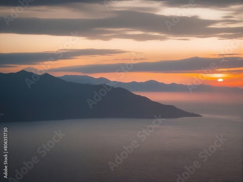 sunset in the mountains