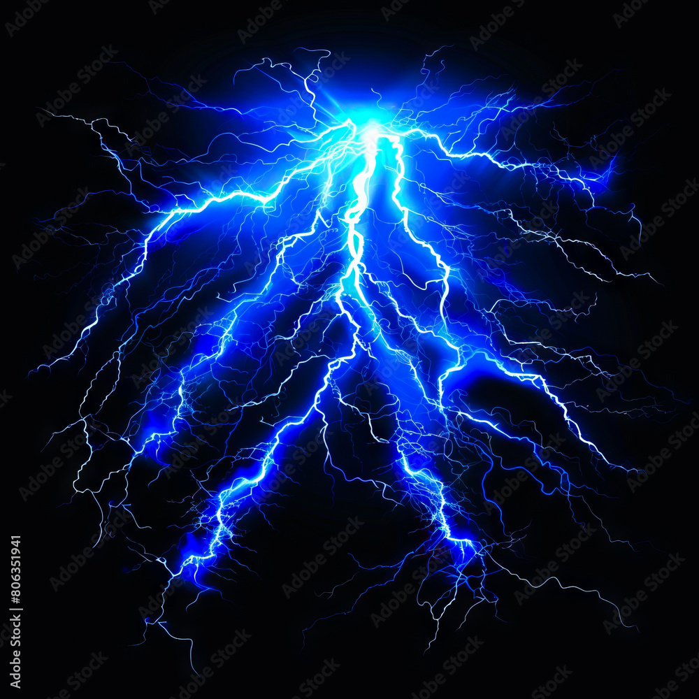 Lightning bolts on black background. Lightning bolts on black background.