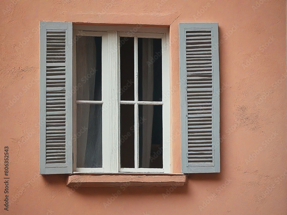 Fototapeta premium window with shutters