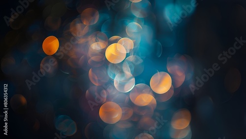Abstract background with blurred colorful bokeh lights
