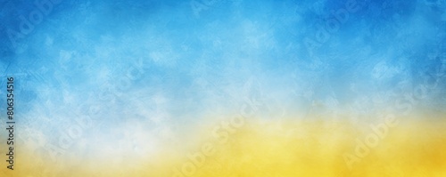 Blue white yellow template empty space color gradient rough abstract background shine bright light and glow grainy noise grungy texture blank 