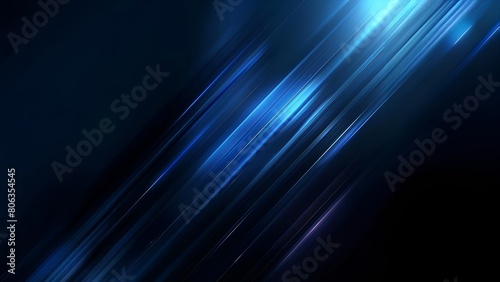 Abstract blue background with glowing diagonal lines
