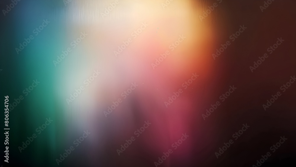 Abstract blurred colorful gradient mesh background with bright light in the center