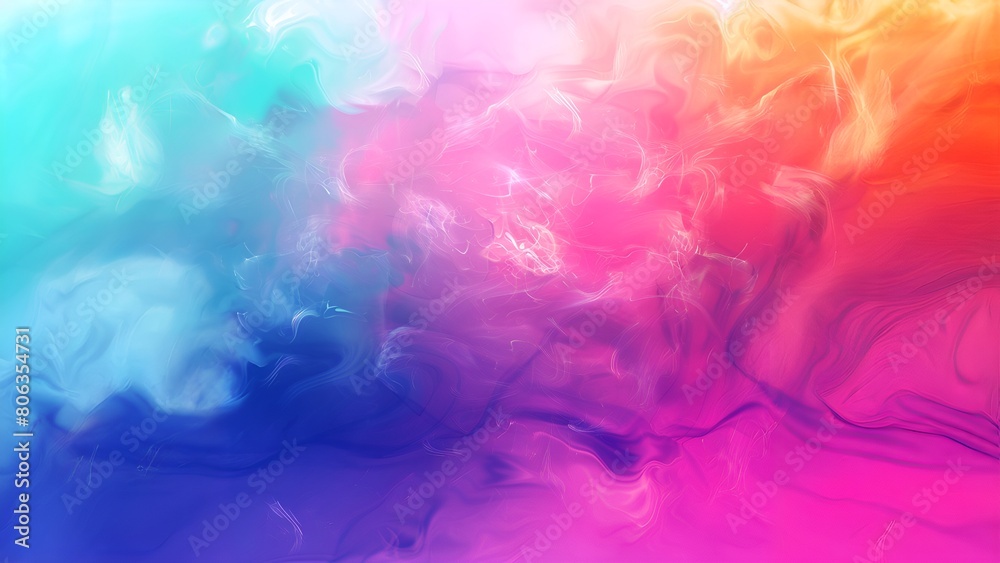 Abstract painting with vibrant colors and a smoky texture