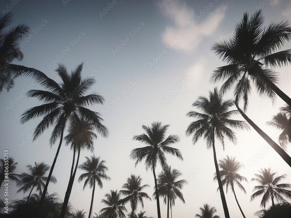 palm trees at sunset