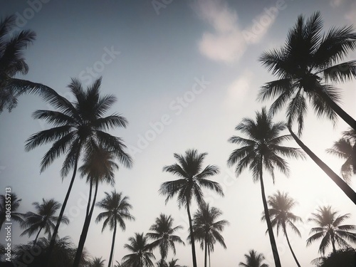 palm trees at sunset