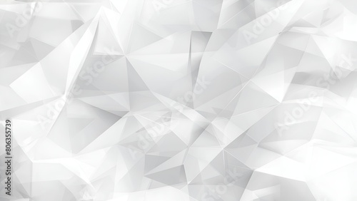 Abstract white polygonal background with 3D effect