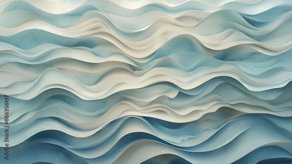 Abstract background of soft blue and white waves Abstract background of soft blue and white waves