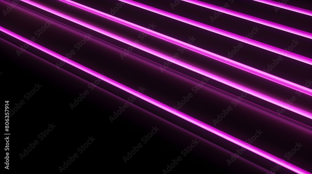 Glowing light pink Neon Lights in the Dark. Elegant Background with Copy Space