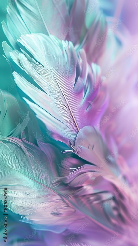 Obraz premium A background image for a flyer about healing, pastel colors, use turquoise as the main color , generated with ai