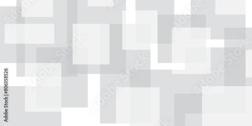 Abstract elegant and white squares pattern background texture Silver color square pattern on banner with shadow. Abstract white and grey color geometric background.
