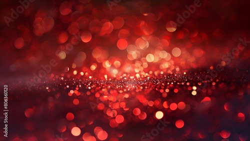 Red and gold glitter and bokeh lights festive background for Christmas and New Year