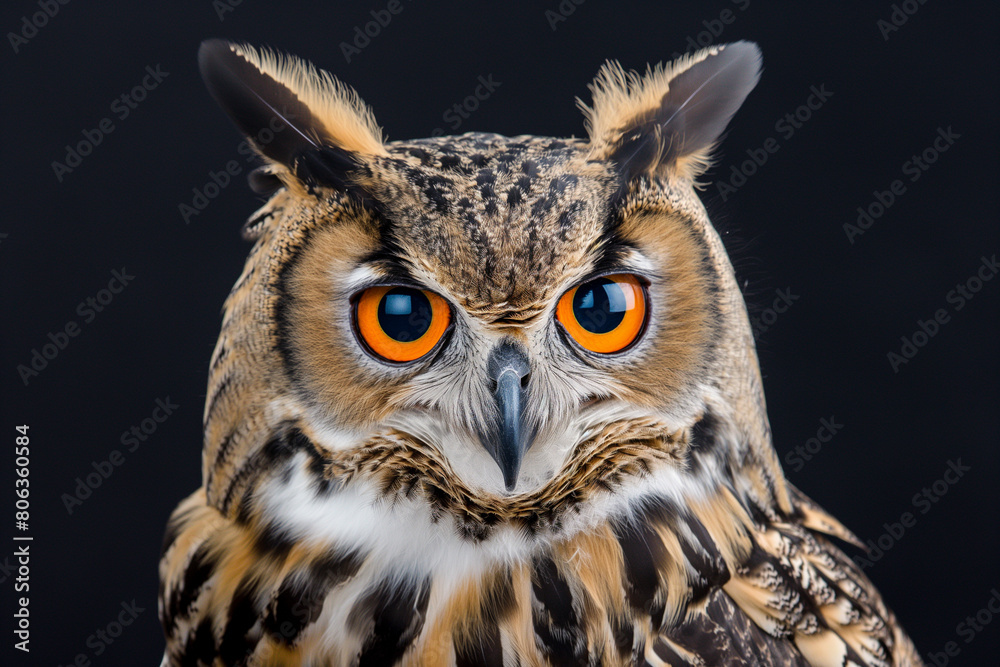 Close-up portrait of an owl Close-up portrait of an owl