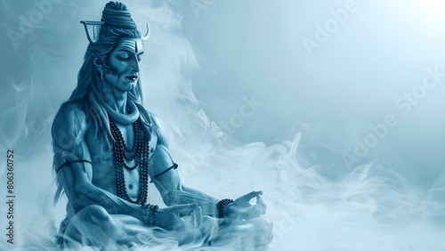 Understanding the Deity Shiva in Hindu Mythology: Not Regarded as Evil in Hinduism. Concept Hindu Mythology, Deity Shiva, Hindu beliefs, Mythical figures, Religious narratives photo