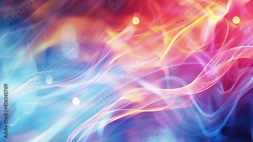 Colorful abstract background with blue, pink and yellow smoke AIG51A.