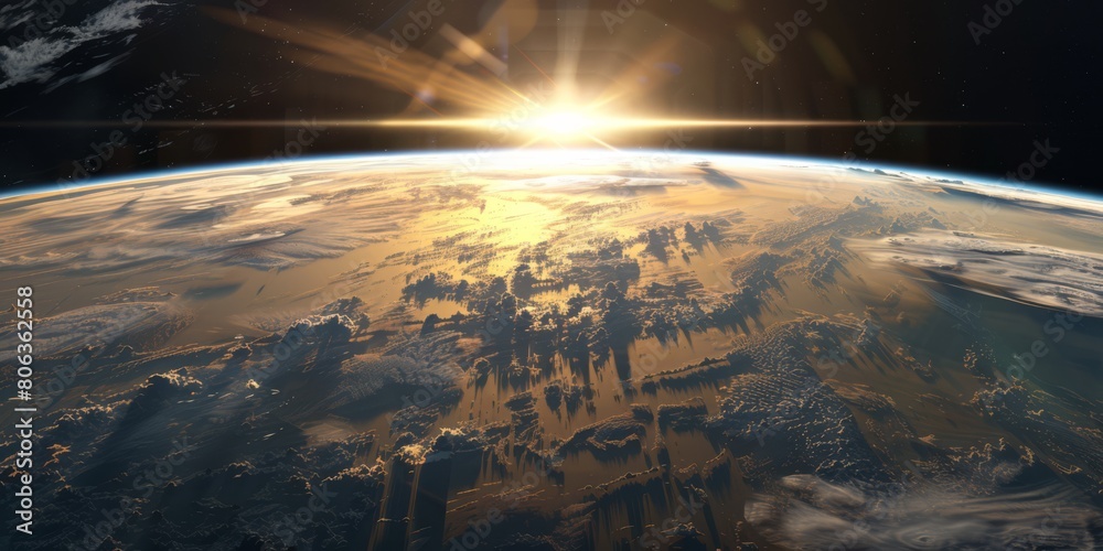 Obraz premium a shot of the Earth from Space, generated with AI