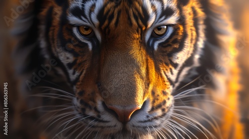 Close-Up picture based on the little tige, generated with AI