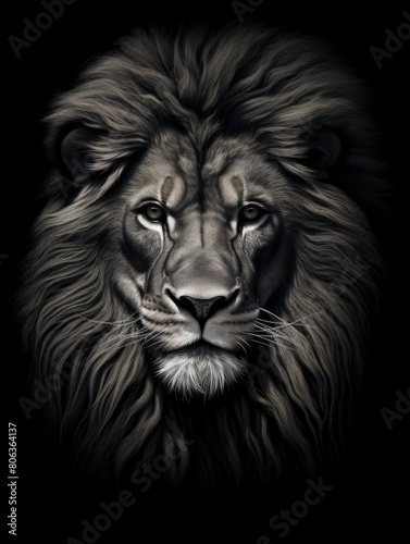Graphite Pencil Portrait of a Lion
