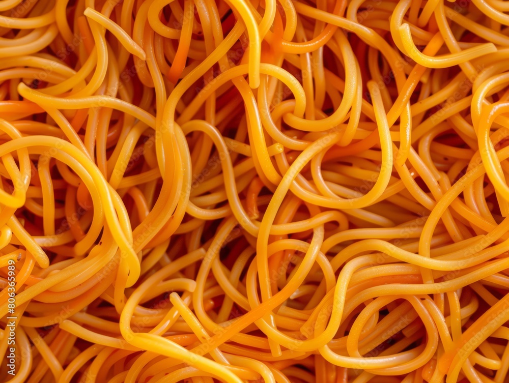 Close up messy spaghetti , generated with ai