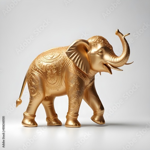 Amazing golden animals isolated on white background © richard