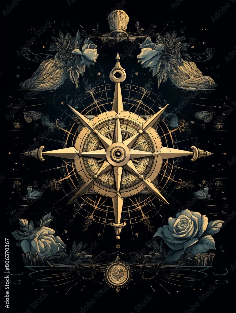Compass Rose Shifts into Paper Flotilla