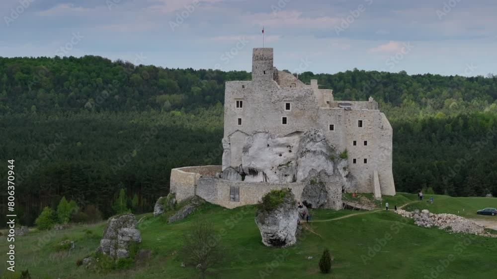 Ruins of medieval castle Mirow in Poland