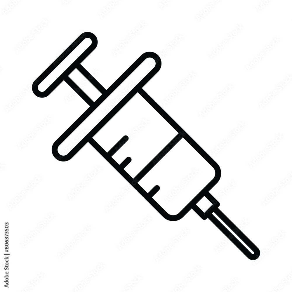 syringe icon vector template design flat and simple