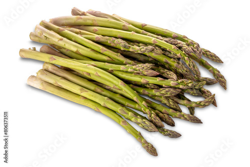 Freshly harvested asparagus isolated