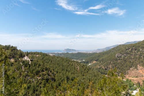 Panoramic view on mountains near Dim Cave  Alanya