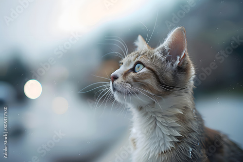 Curious Kitty: Portrait of a Cat, Playful Feline, Adorable Cat, Fluffy Friend, Cat Lover's Delight