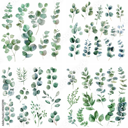 invitation painting silver herb print watercolor wedding greenery greeting herbal elegant exotic 