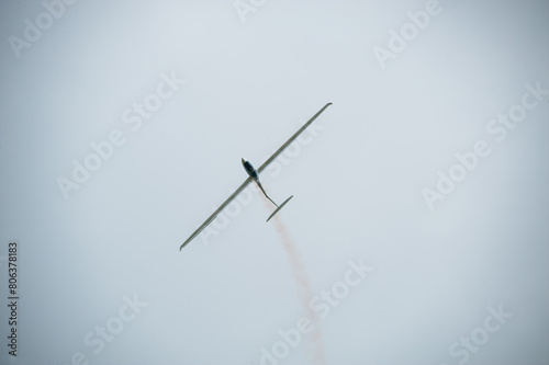 Glider air plane SE-UTM DG 1000T performing a display.