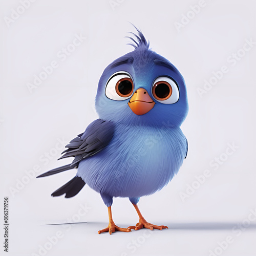 Cute bird perched with small, delicate paws