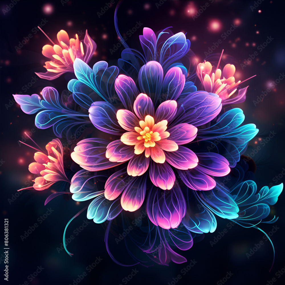 abstract background with flowers abstract background with flowers