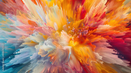 Colorful Explosion: A Vibrant Abstract Masterpiece photo