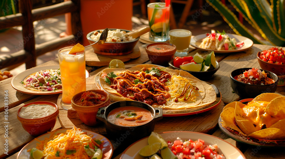 mexican food in the restaurant
