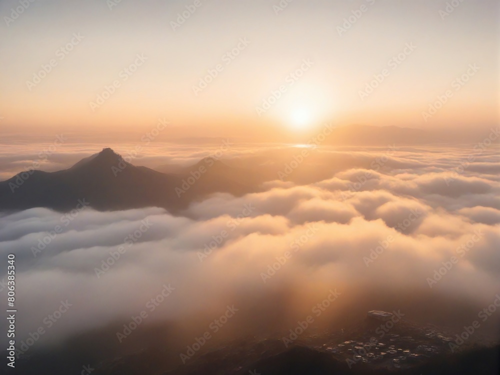 Fototapeta premium sunrise in the mountains