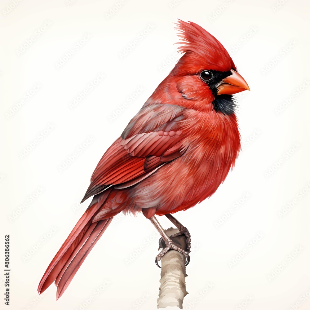 Red cardinal. Cardinal bird clipart. Watercolor illustration ...