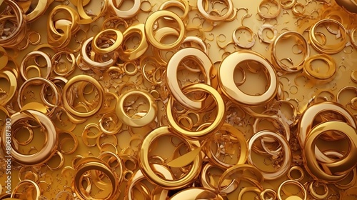 wedding rings abstract background top view Generative AI